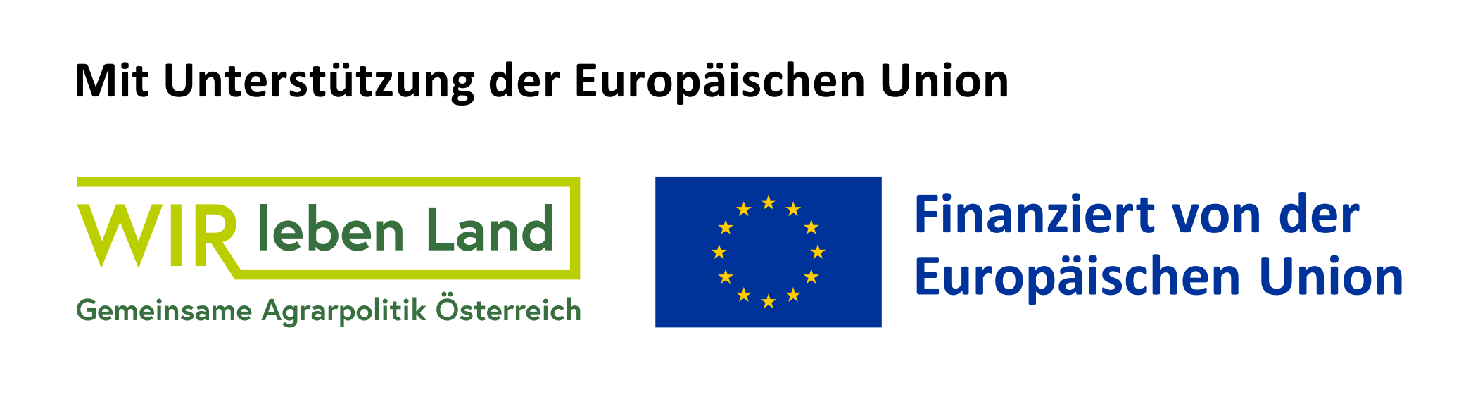 Logo - Gemeinsame Agrarpolitik Österreich, gefördert von der Europäischen Union